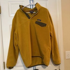 Rare retro Patagonia Mustard Yellow Fleece Pullover